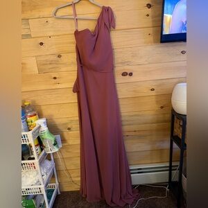 Chic Dusty Rose Wedding Gown